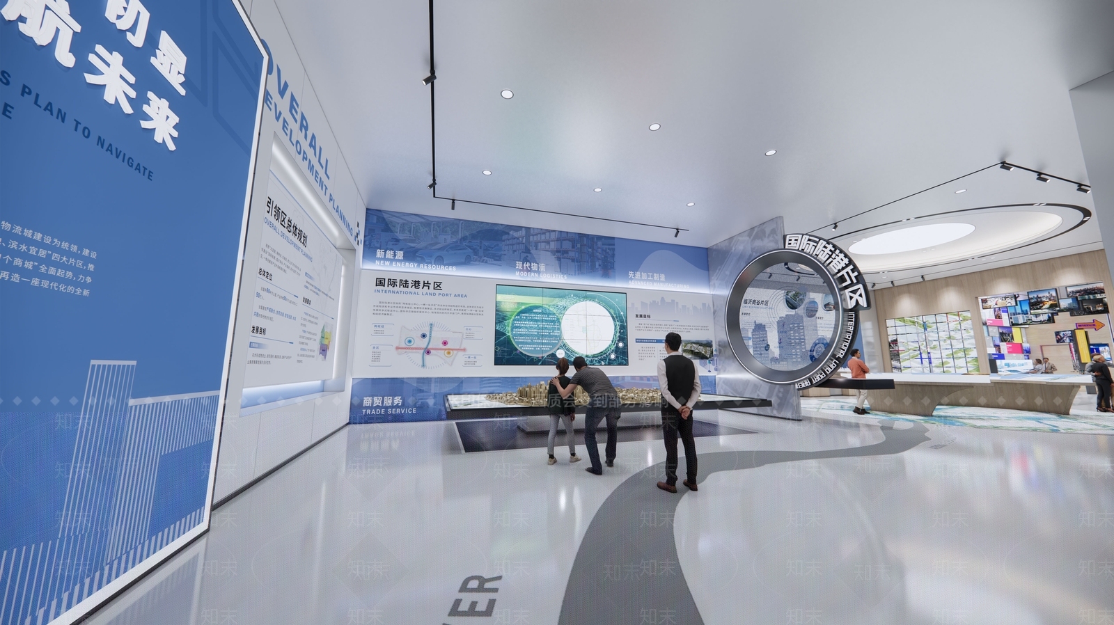 现代简约科技展厅SU模型下载【ID:1165807585】