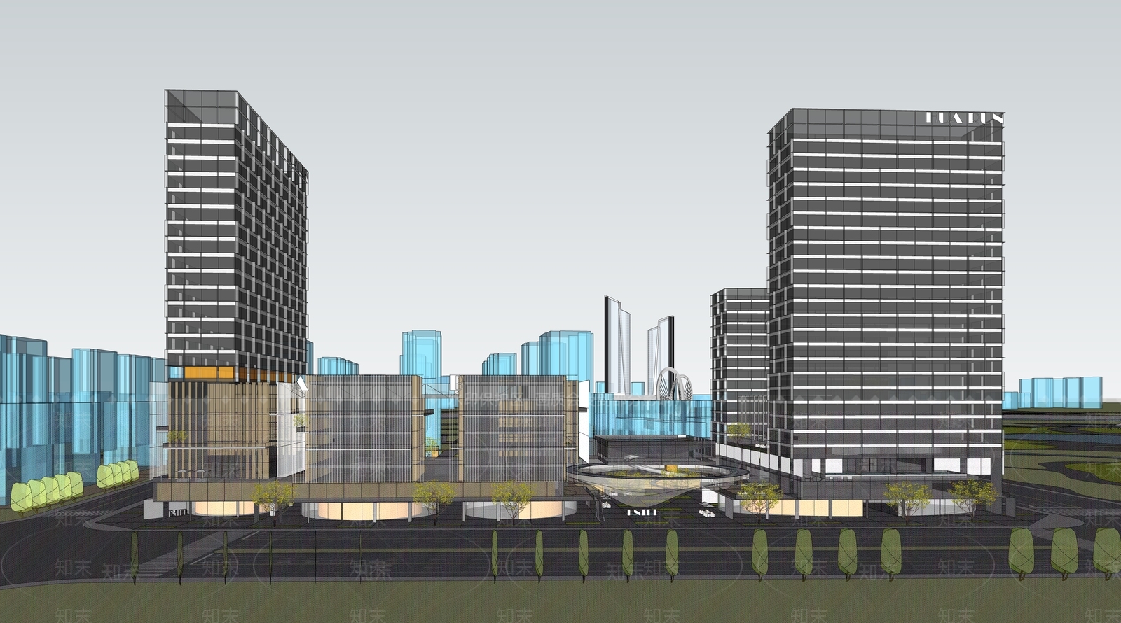 现代其他商业建筑SU模型下载【ID:1165807574】