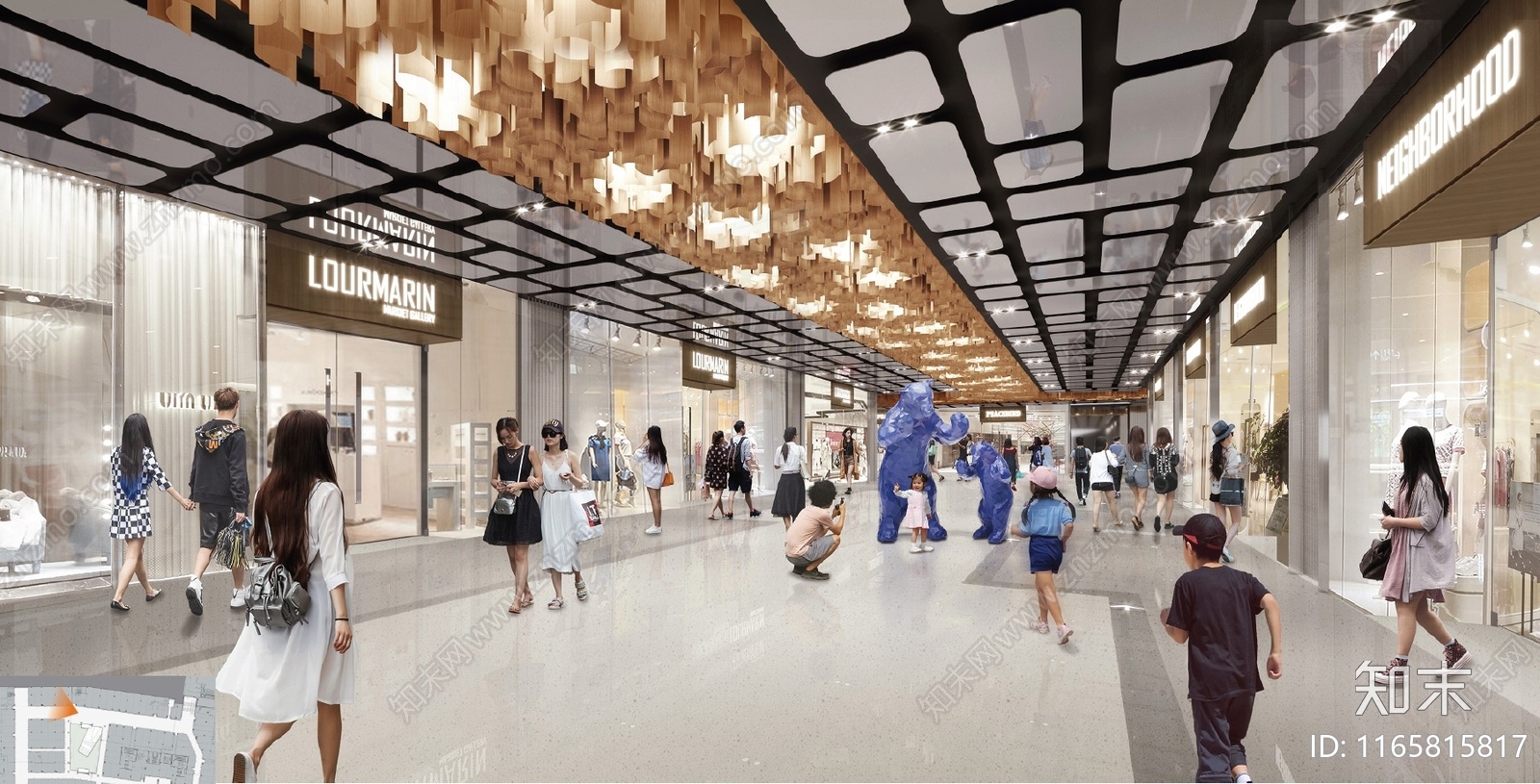 现代商场cad施工图下载【ID:1165815817】