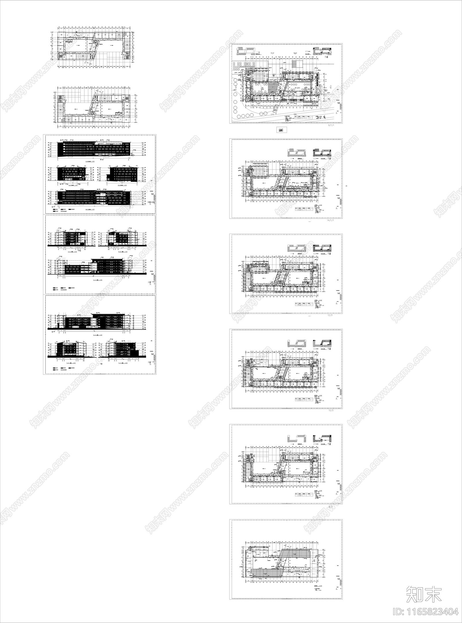 现代学校建筑cad施工图下载【ID:1165823404】