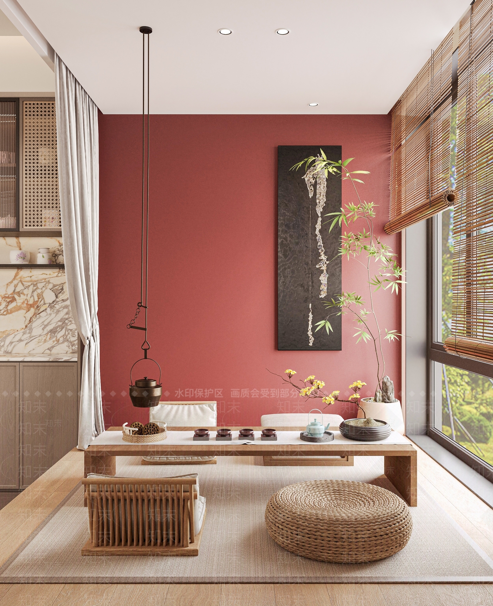 日式茶桌椅3D模型下载【ID:1165825906】