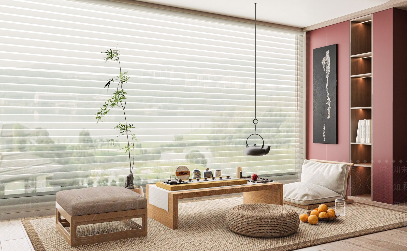 日式茶桌椅3D模型下载【ID:1165826183】