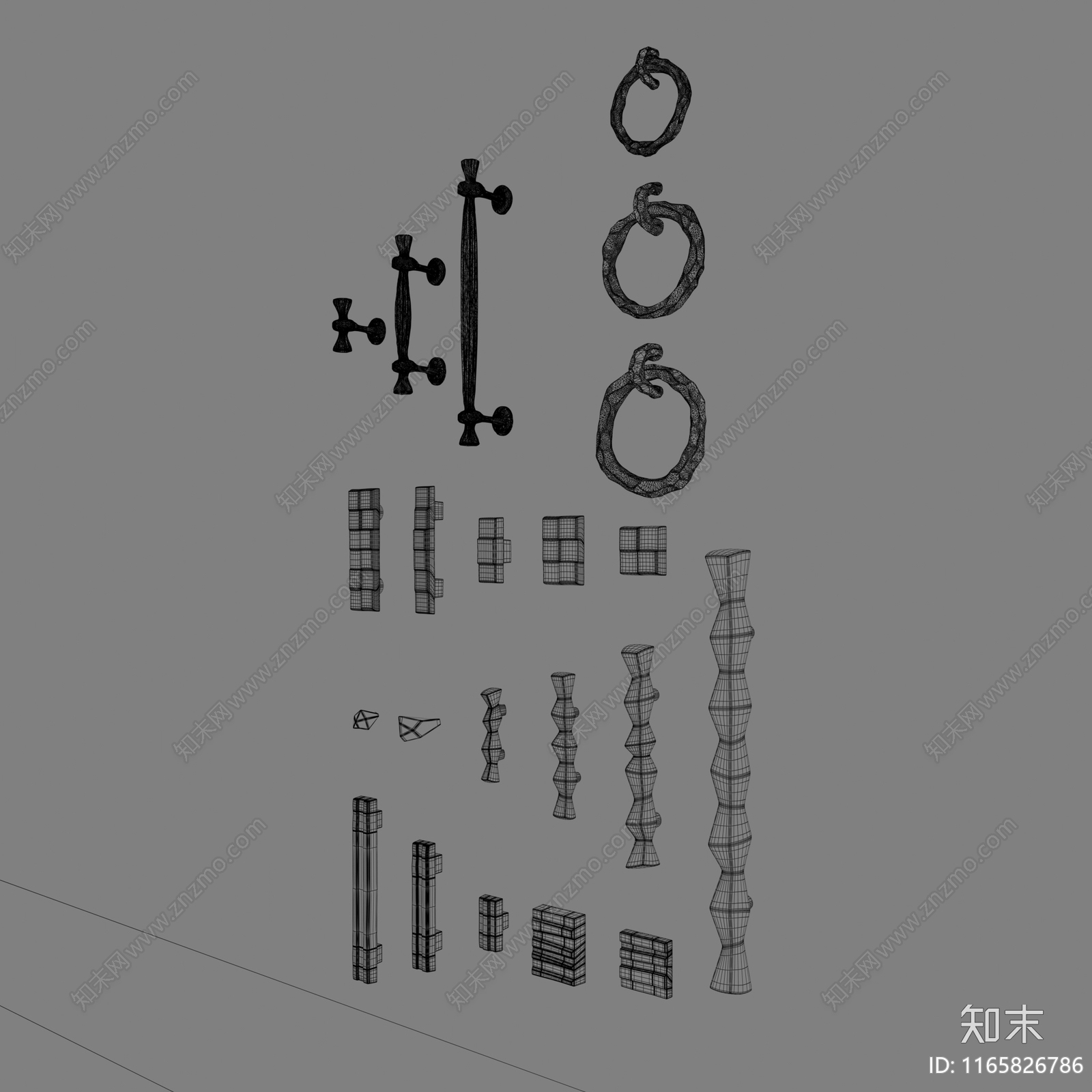 现代拉手3D模型下载【ID:1165826786】