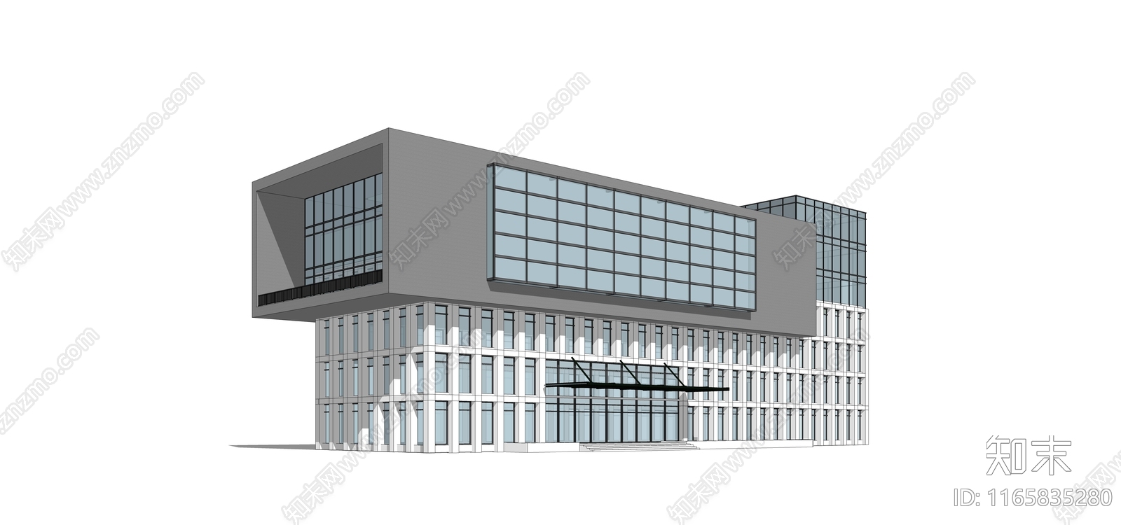 现代办公楼SU模型下载【ID:1165835280】