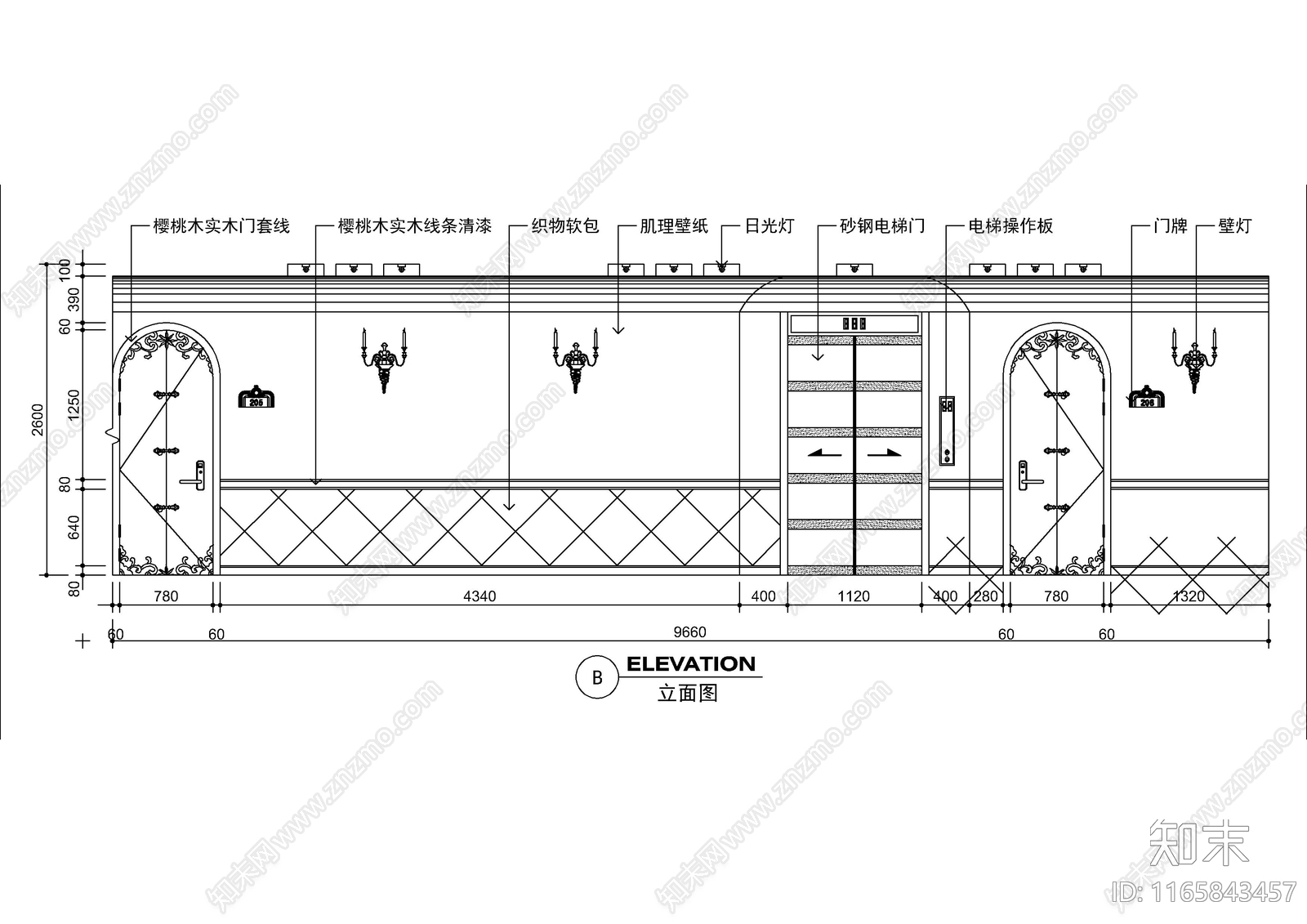 现代走廊施工图下载【ID:1165843457】