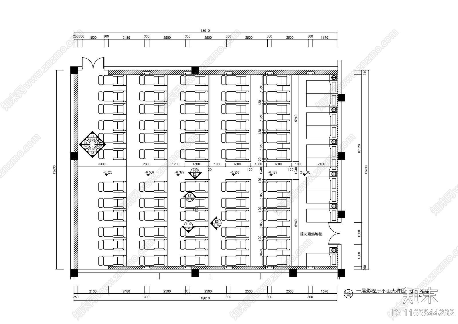 现代电影院cad施工图下载【ID:1165844232】