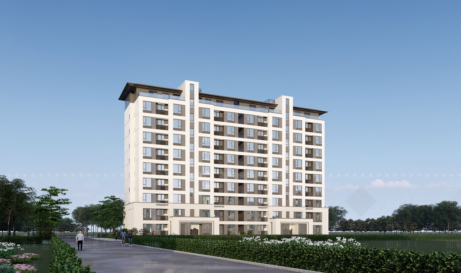 现代多层住宅SU模型下载【ID:1165844916】