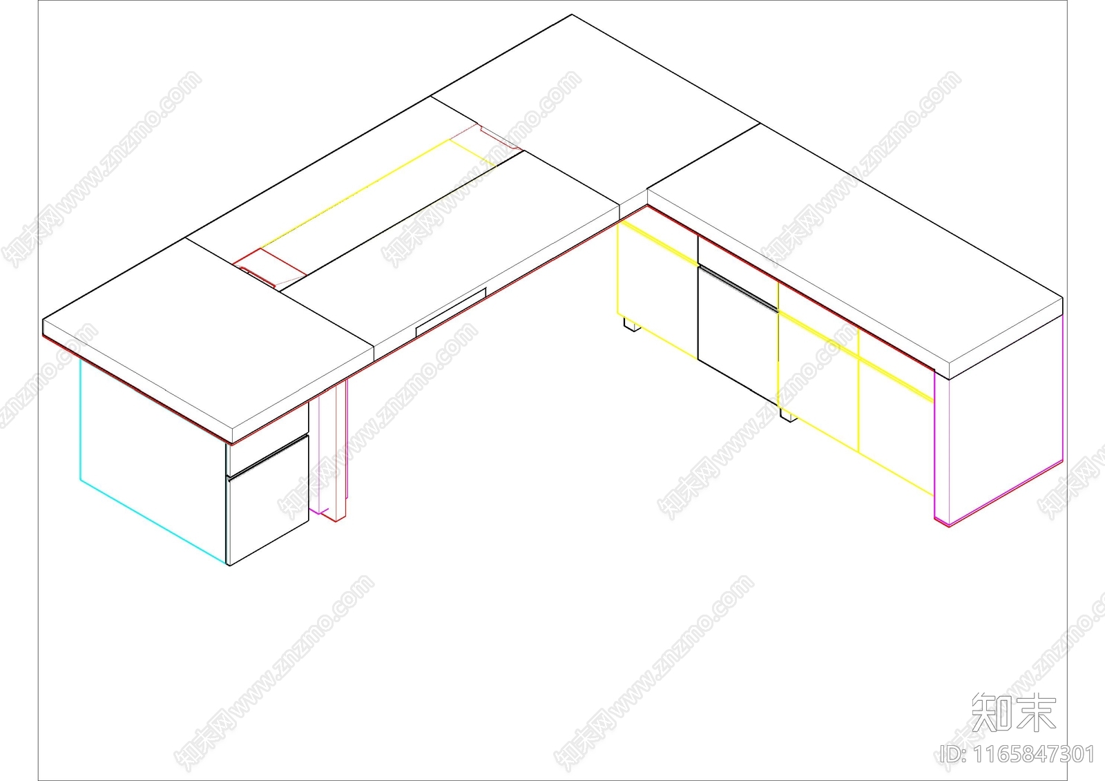 现代办公室施工图下载【ID:1165847301】