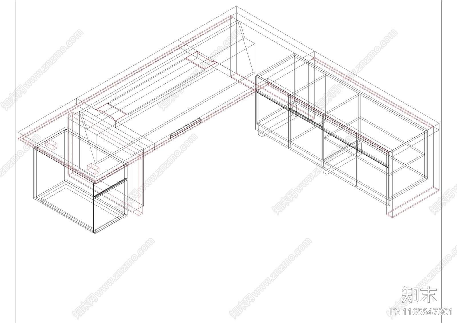 现代办公室施工图下载【ID:1165847301】