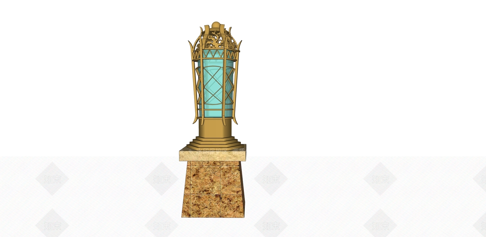 现代欧式景观灯SU模型下载【ID:1165851347】