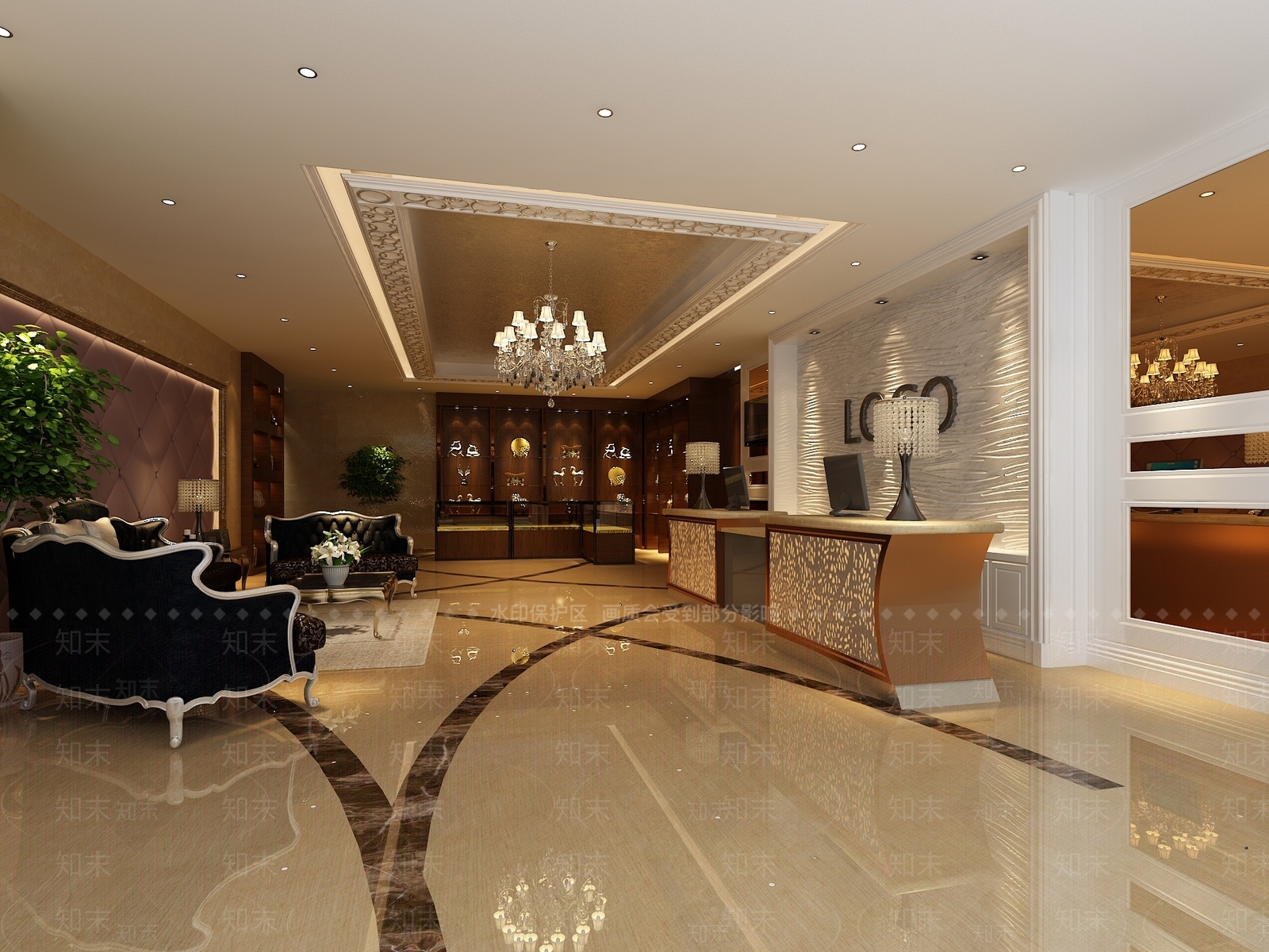 简欧其他办公空间3D模型下载【ID:1165851847】