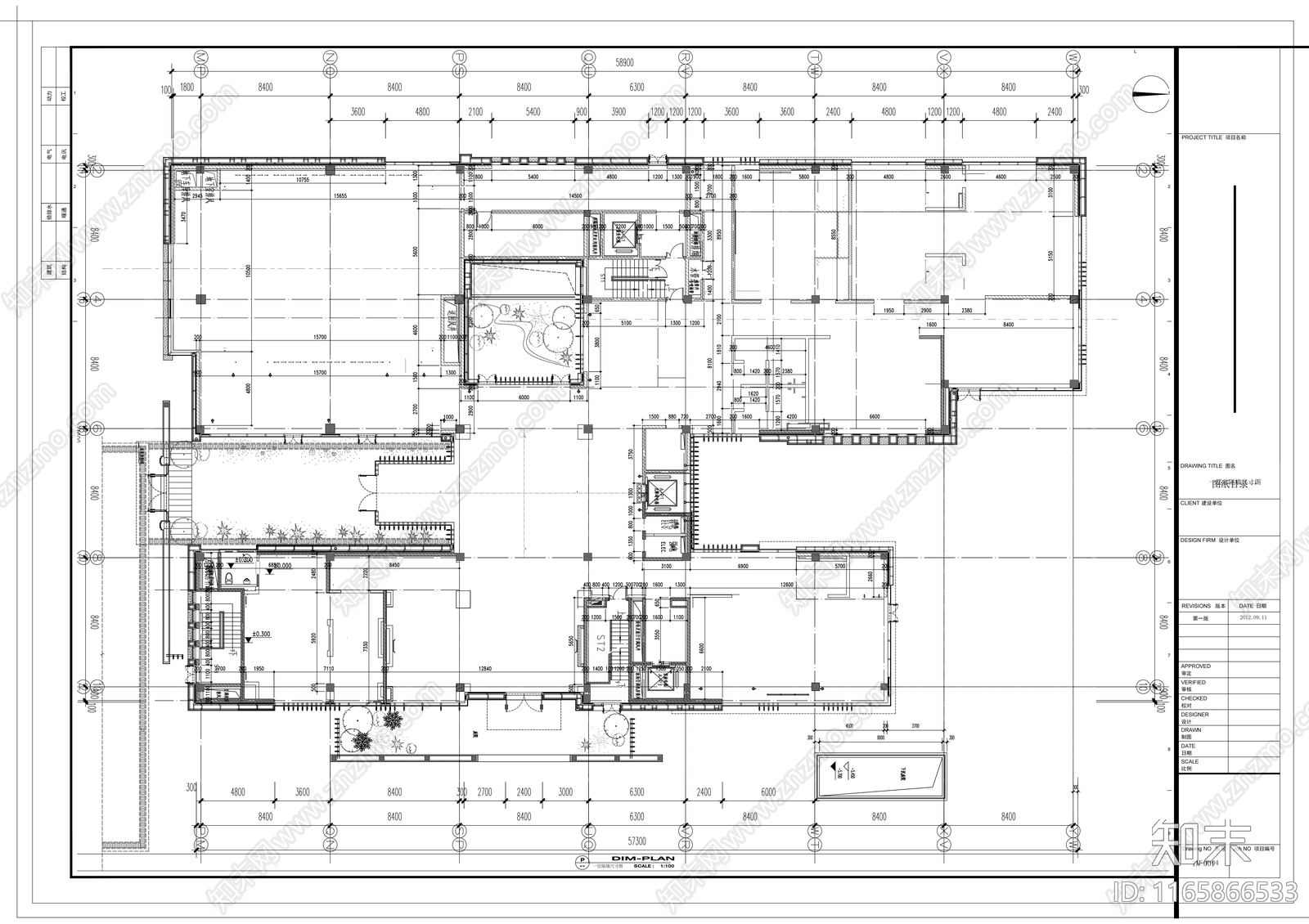 中式会所cad施工图下载【ID:1165866533】