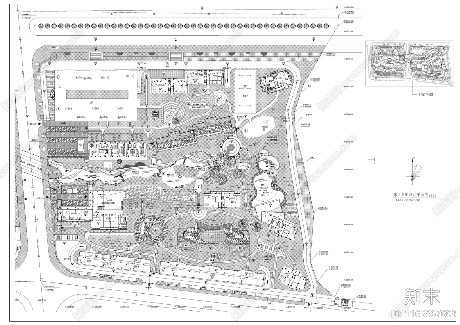 现代小区景观施工图下载【ID:1165867603】