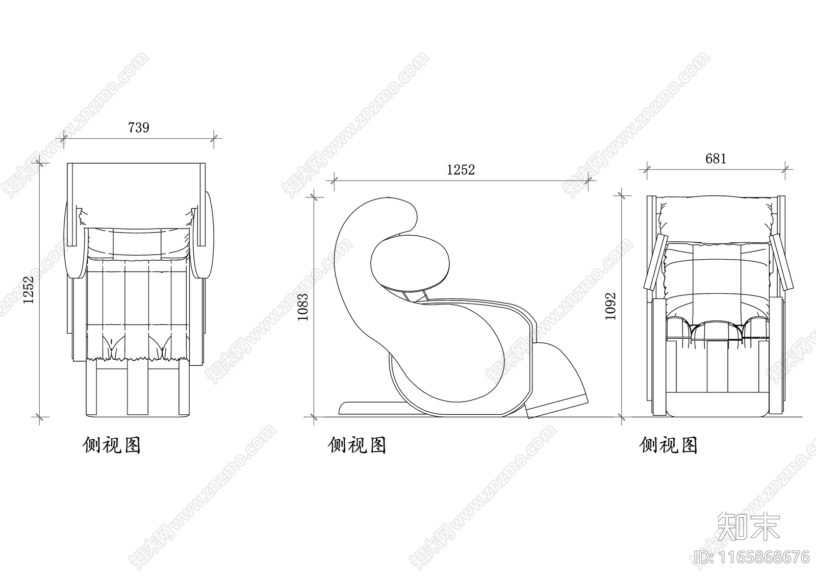 现代椅子施工图下载【ID:1165868676】