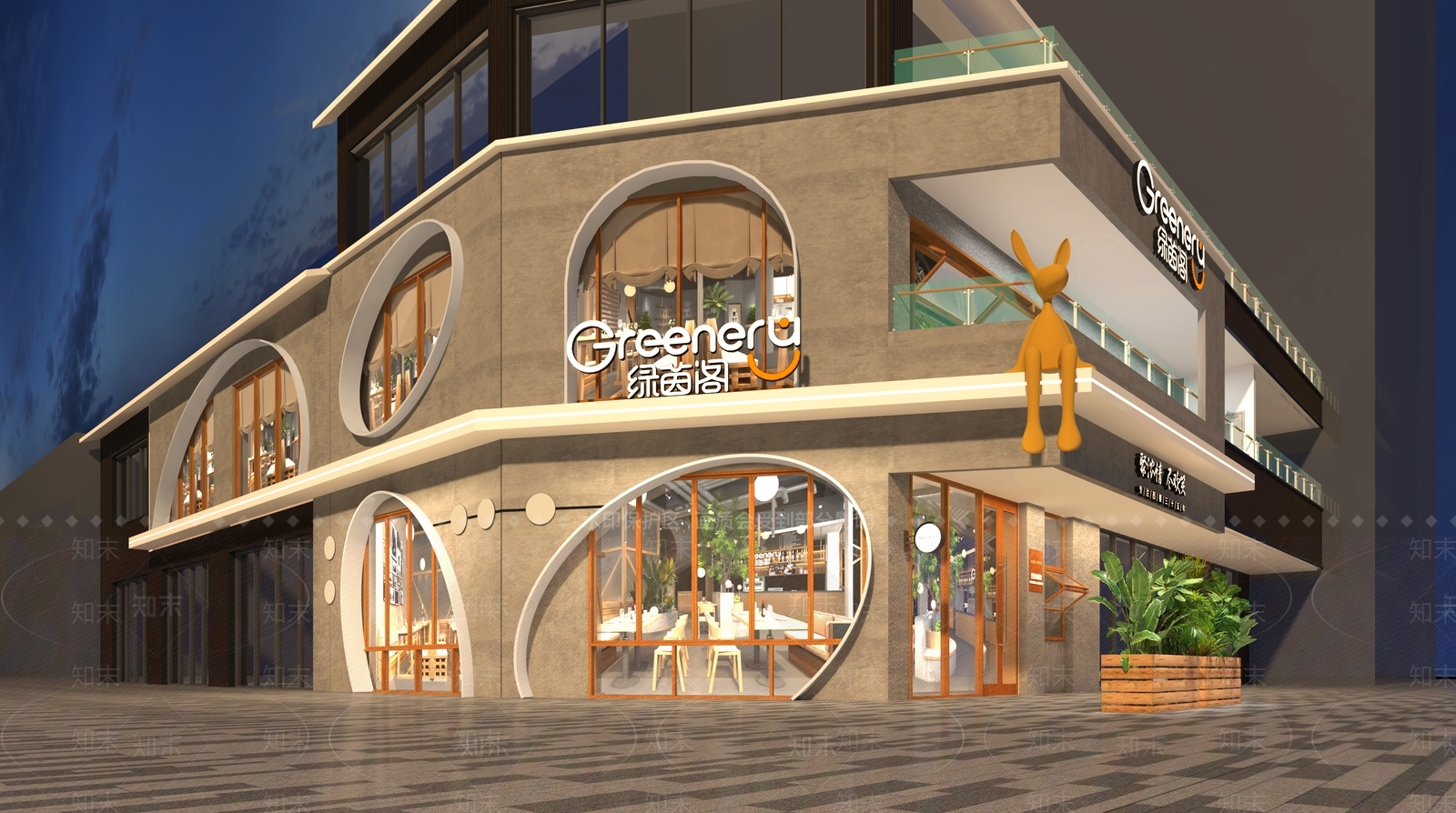 现代简约西餐厅3D模型下载【ID:1165868691】