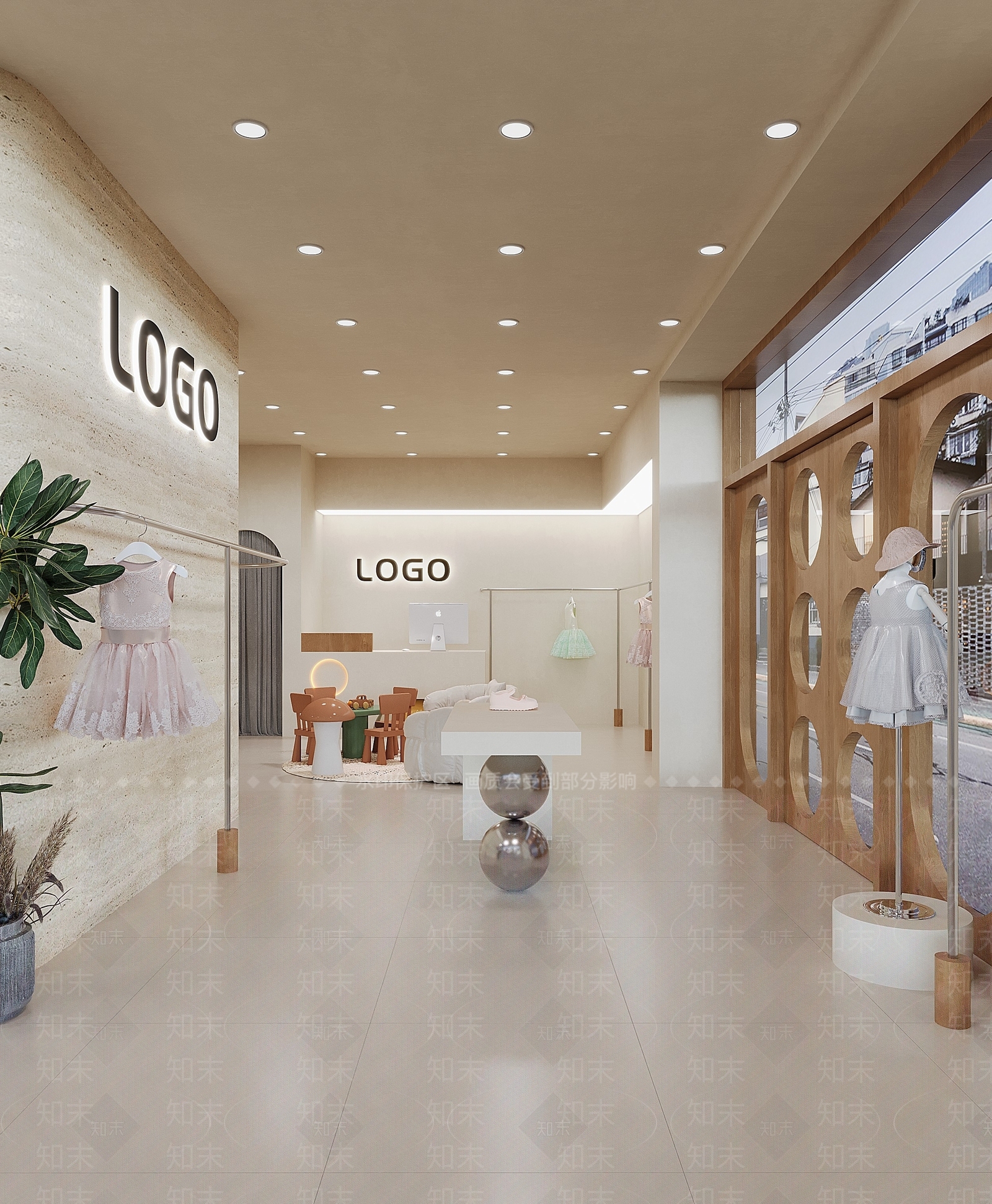简约现代服装店3D模型下载【ID:1165876048】