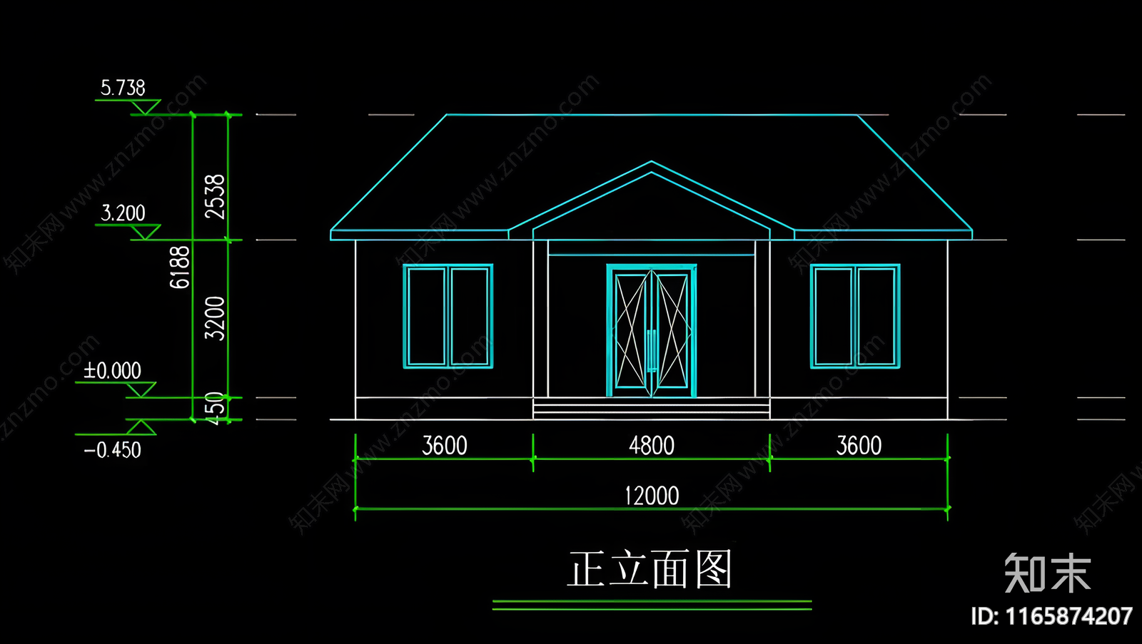 现代别墅建筑cad施工图下载【ID:1165874207】