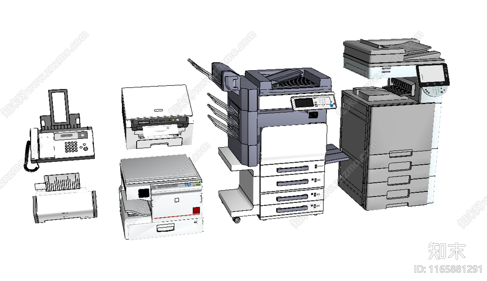 办公设备SU模型下载【ID:1165881291】