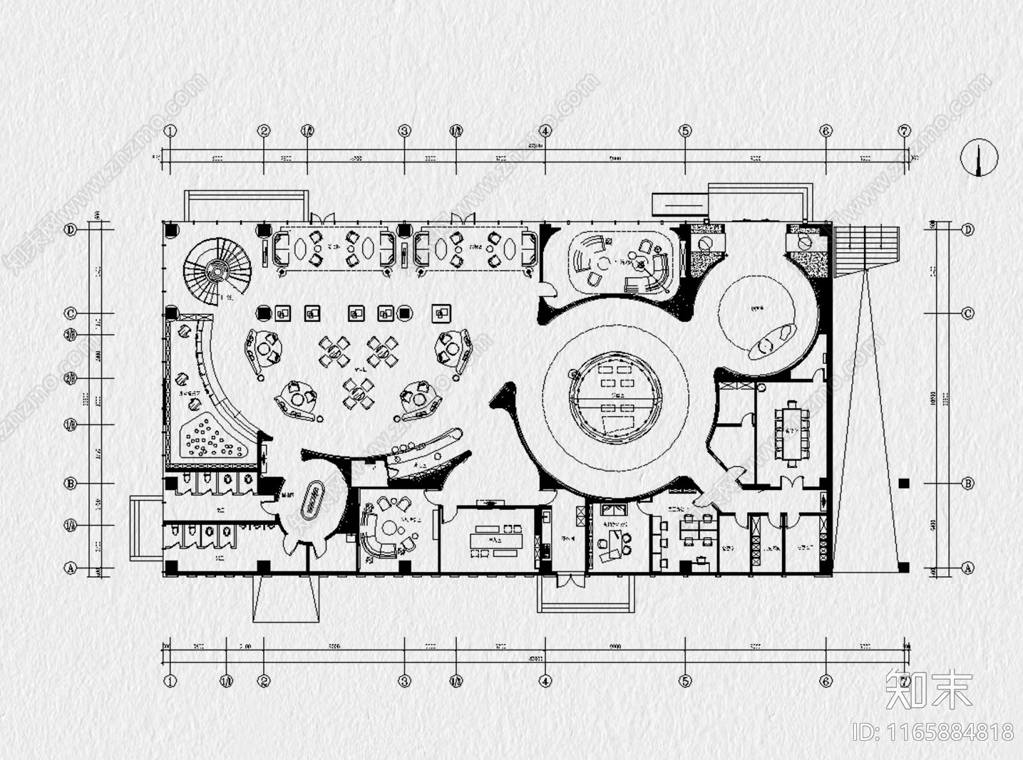 现代售楼处施工图下载【ID:1165884818】