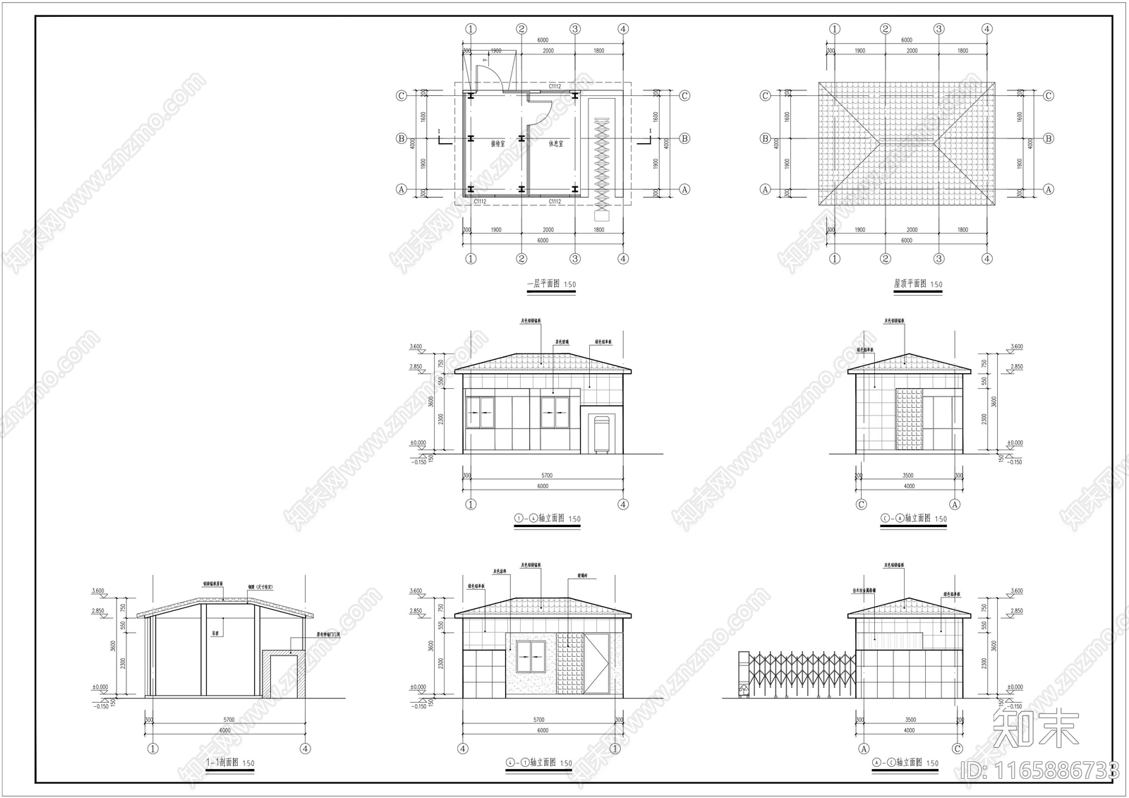 现代新中式其他建筑cad施工图下载【ID:1165886733】