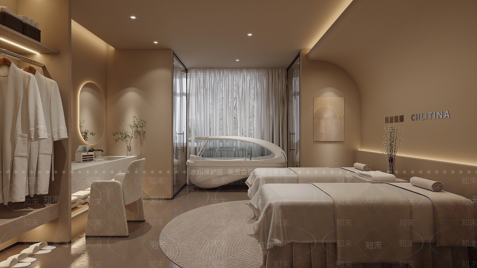 现代简约美容院3D模型下载【ID:1165888441】