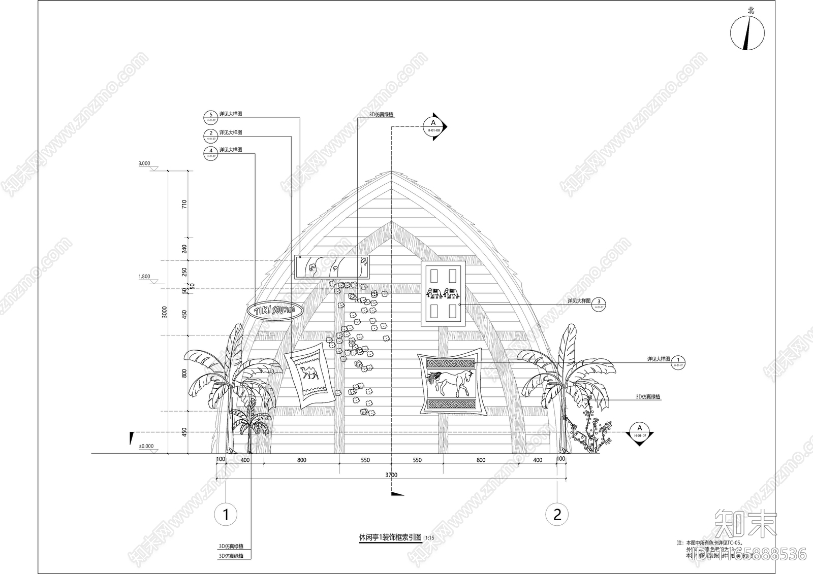 公园景观cad施工图下载【ID:1165888536】