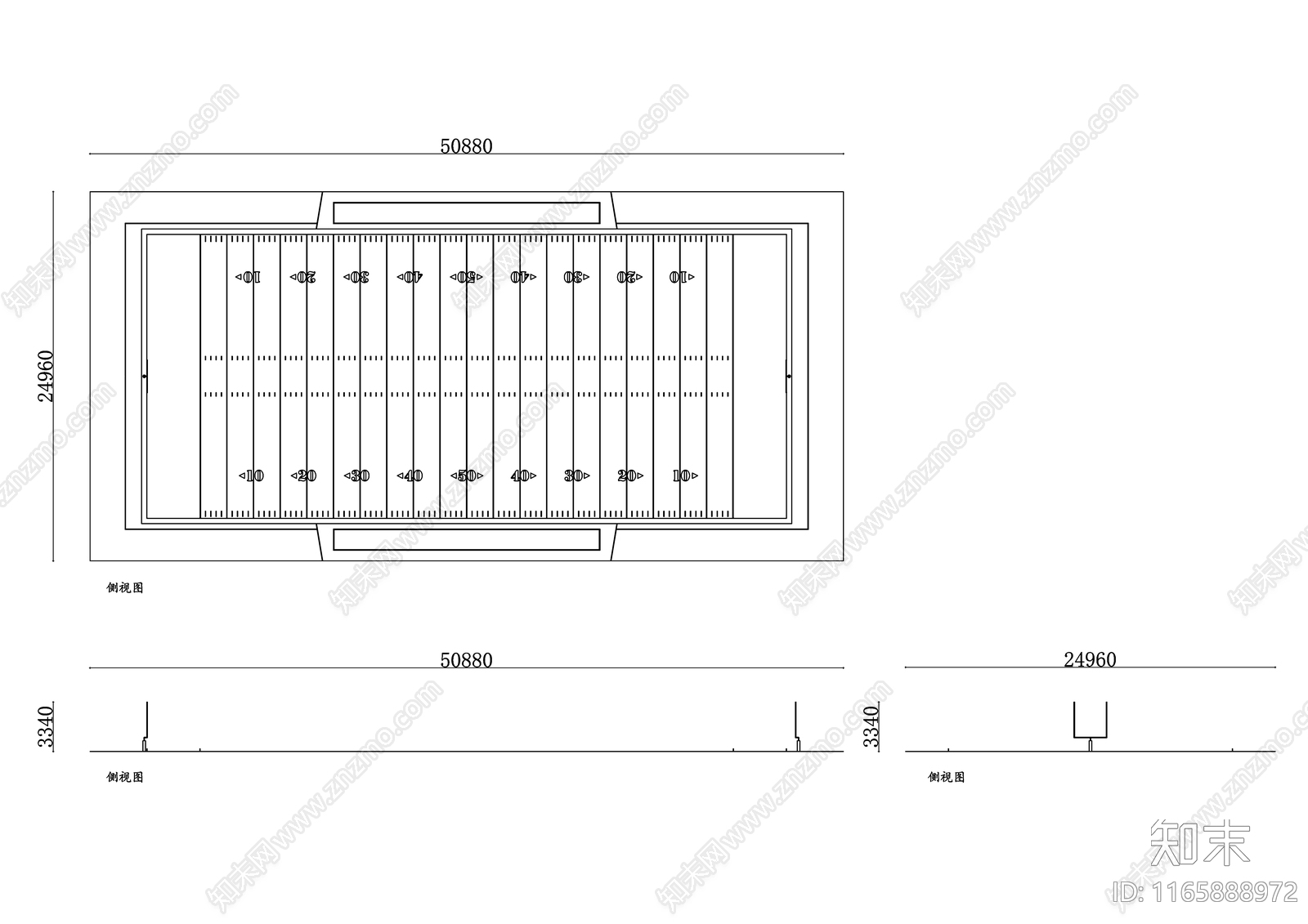 现代足球场施工图下载【ID:1165888972】