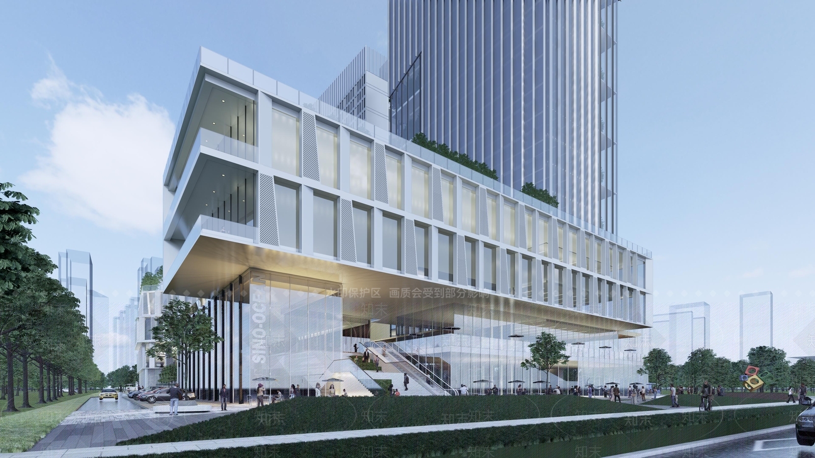 现代商场建筑SU模型下载【ID:1165894415】