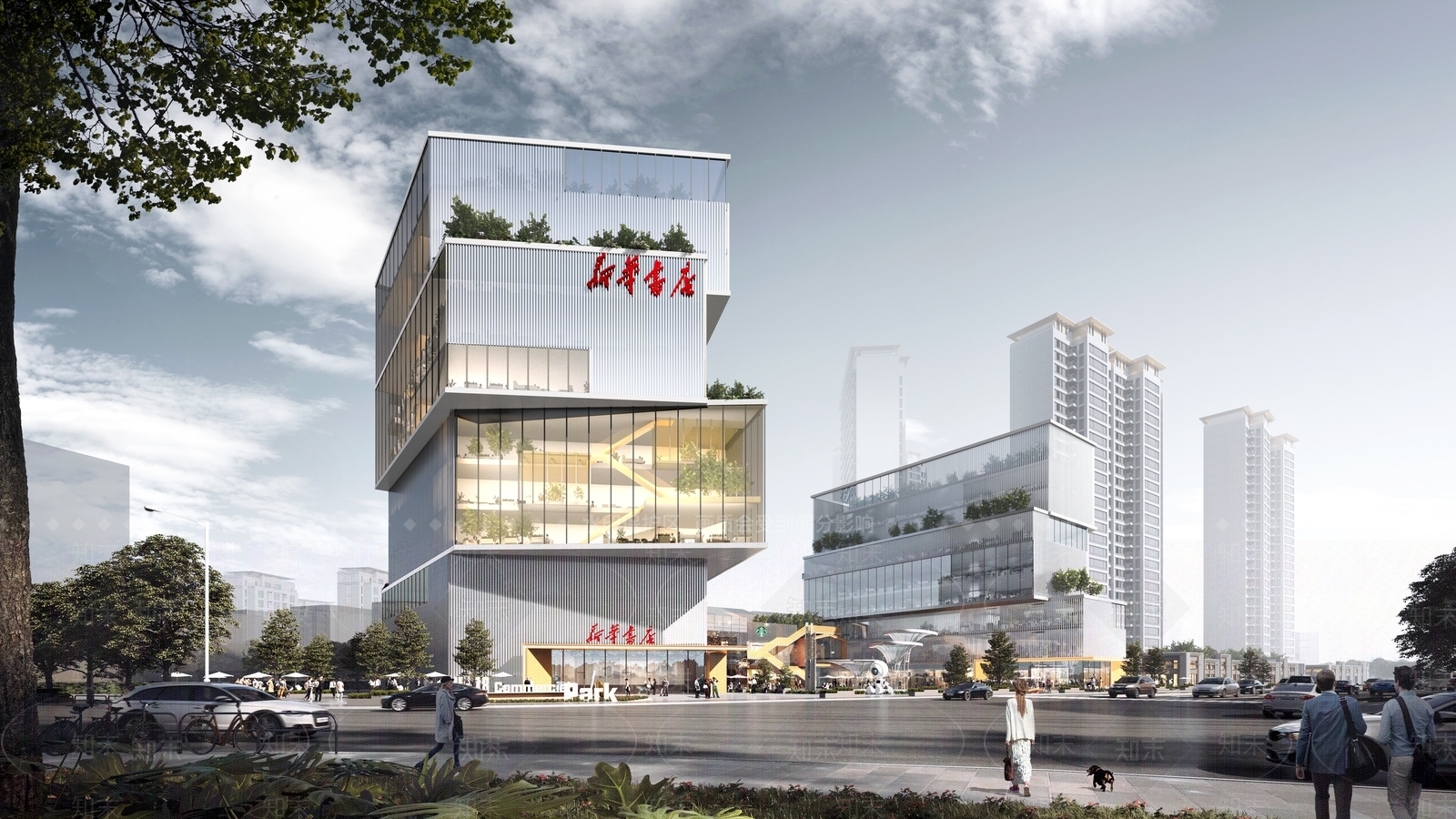 现代商场建筑SU模型下载【ID:1165895612】
