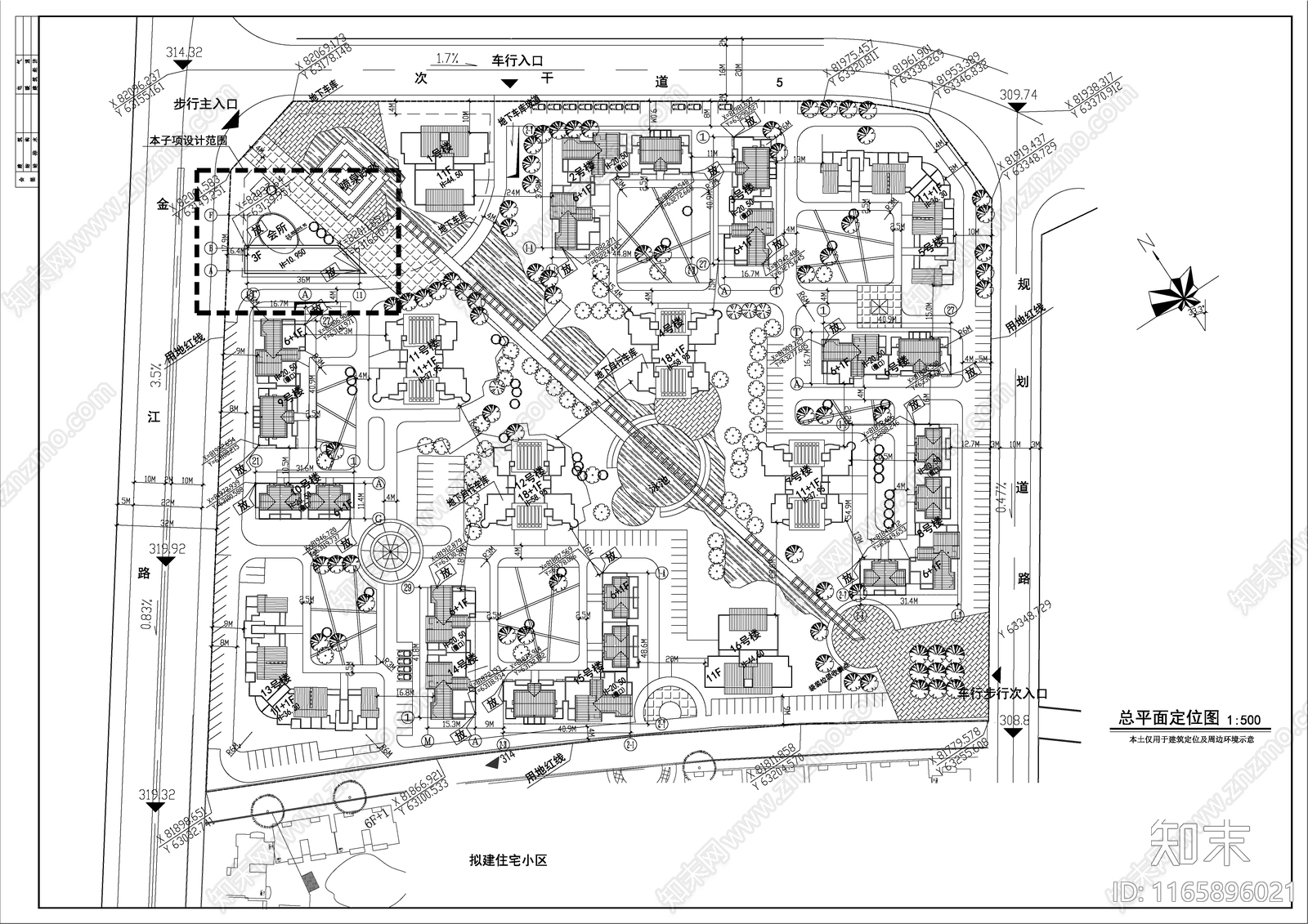 现代酒店建筑cad施工图下载【ID:1165896021】