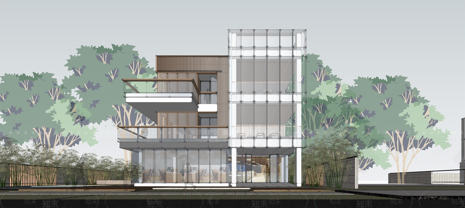现代其他商业建筑SU模型下载【ID:1165896198】