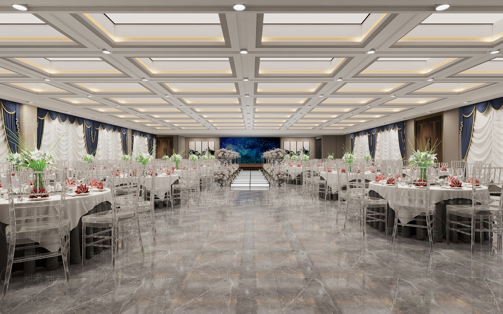 新中式现代其他餐饮空间3D模型下载【ID:1165897858】