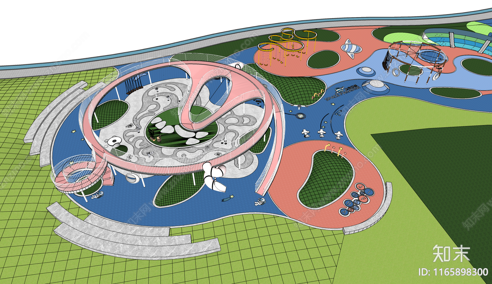 现代儿童游乐区SU模型下载【ID:1165898300】
