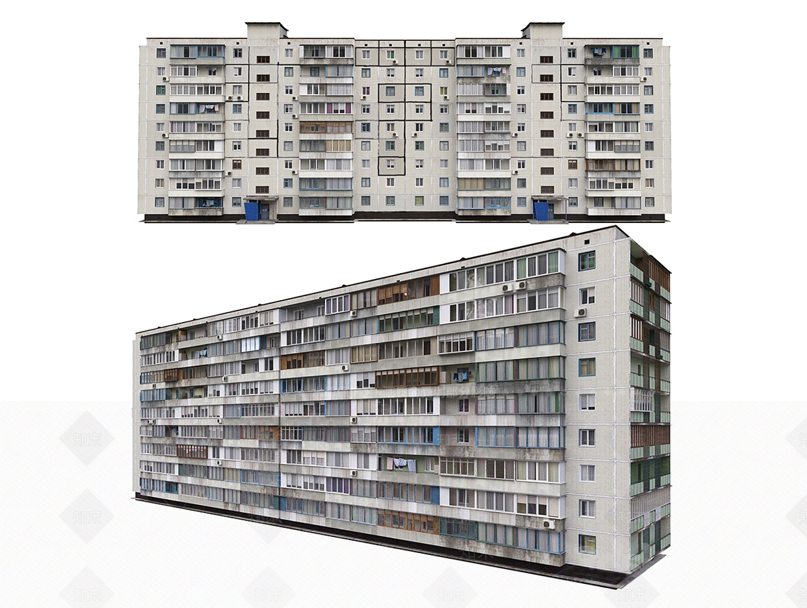 现代高层住宅3D模型下载【ID:1165899027】