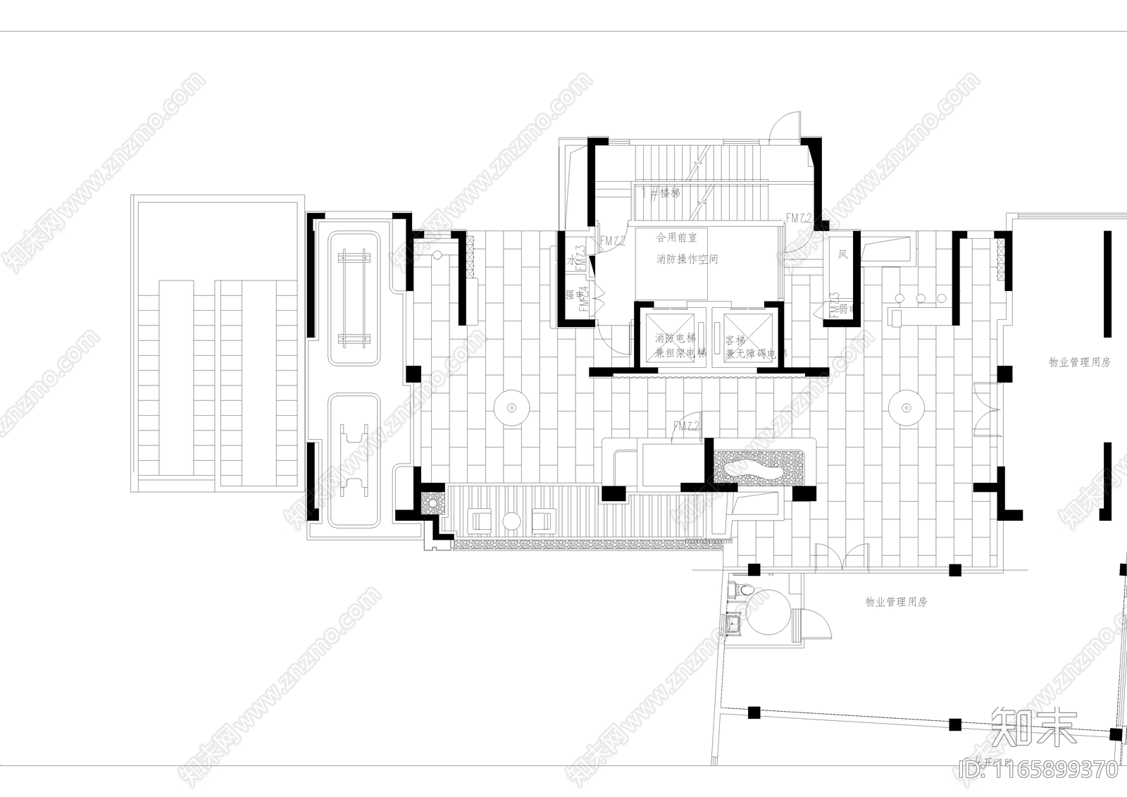 现代小区景观施工图下载【ID:1165899370】