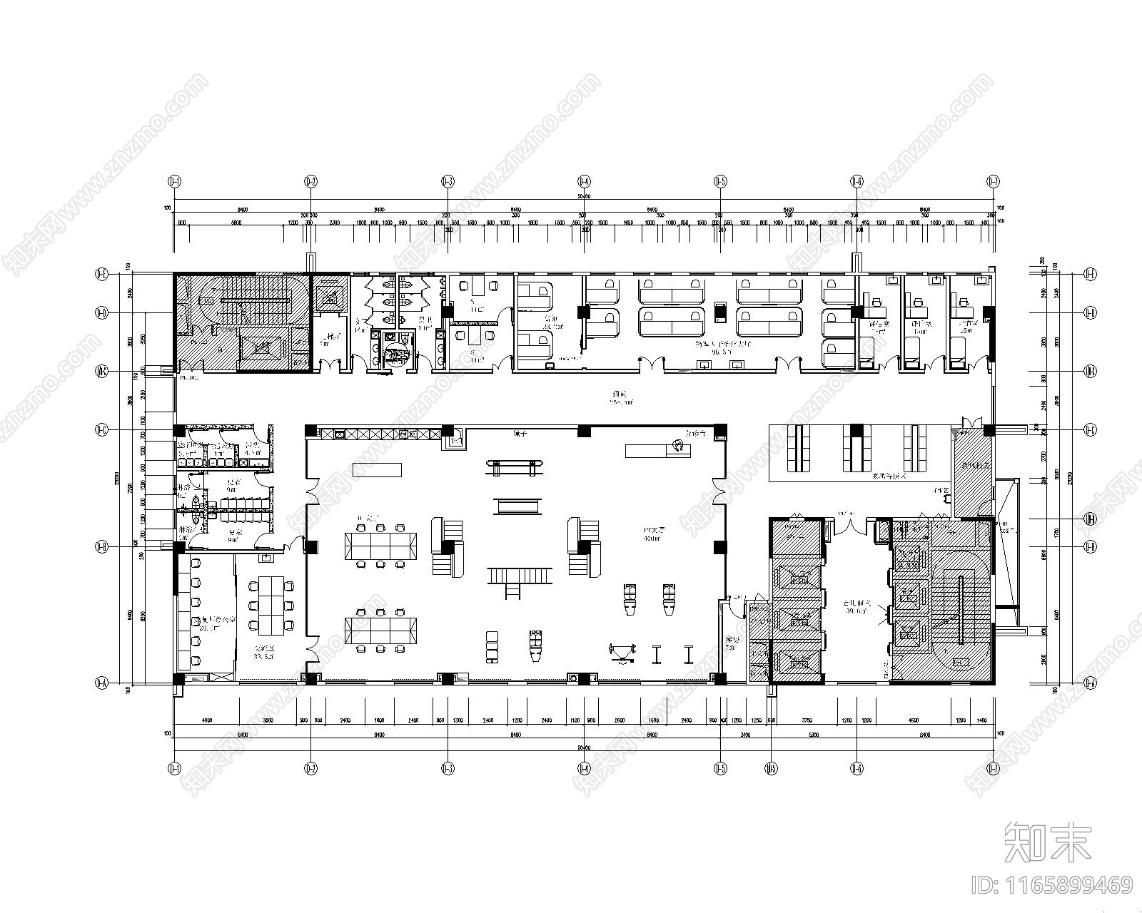 现代养老院cad施工图下载【ID:1165899469】