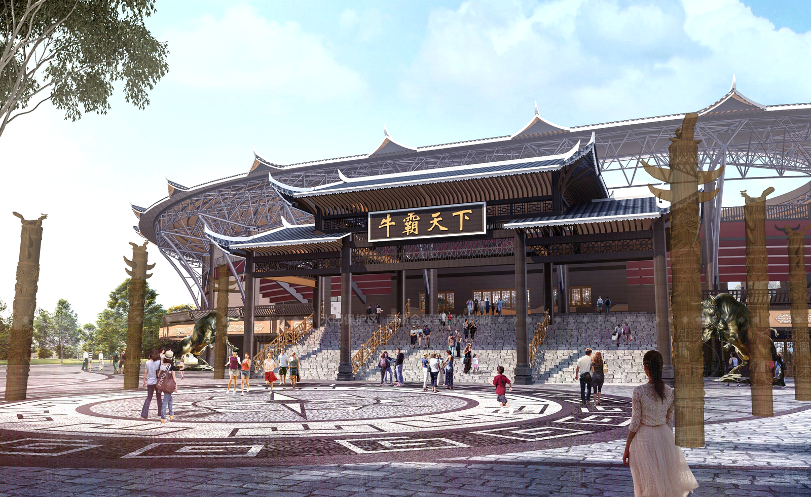 中式现代其他公共建筑SU模型下载【ID:1165902781】