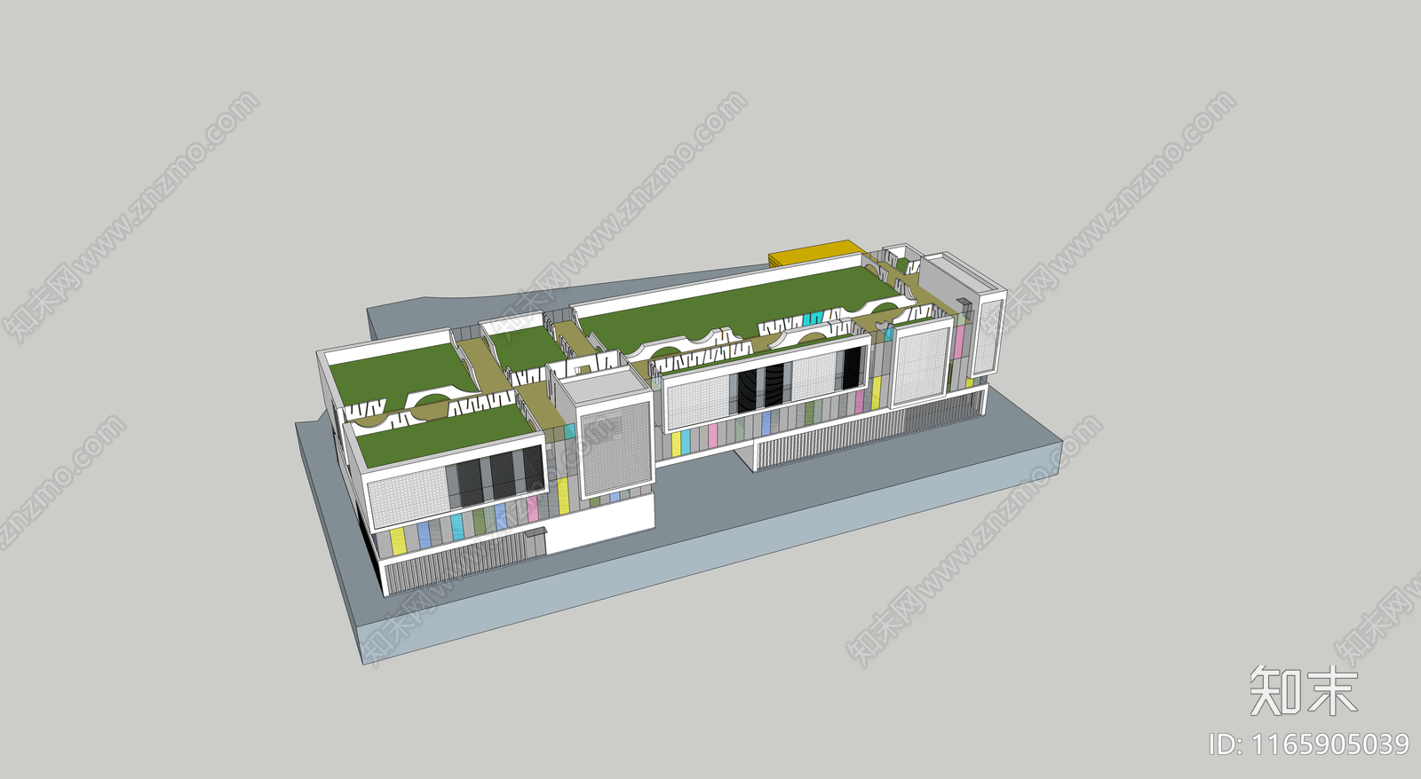 现代轻奢幼儿园SU模型下载【ID:1165905039】