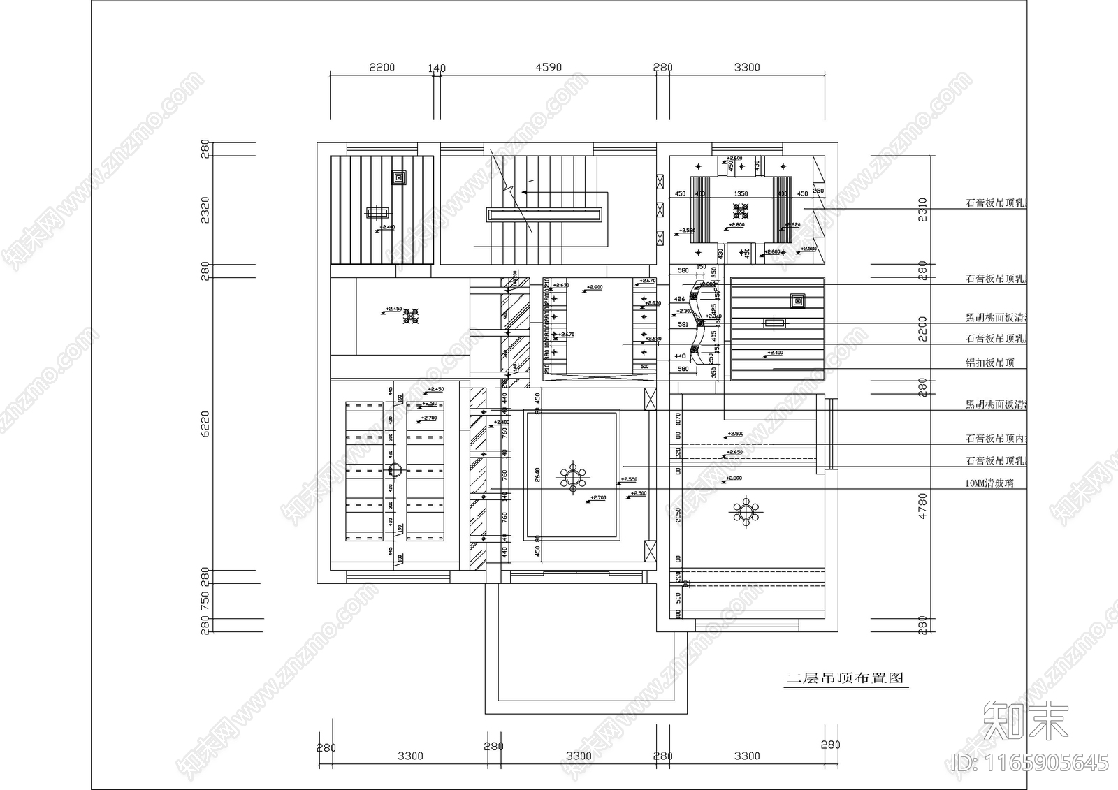 现代别墅建筑cad施工图下载【ID:1165905645】