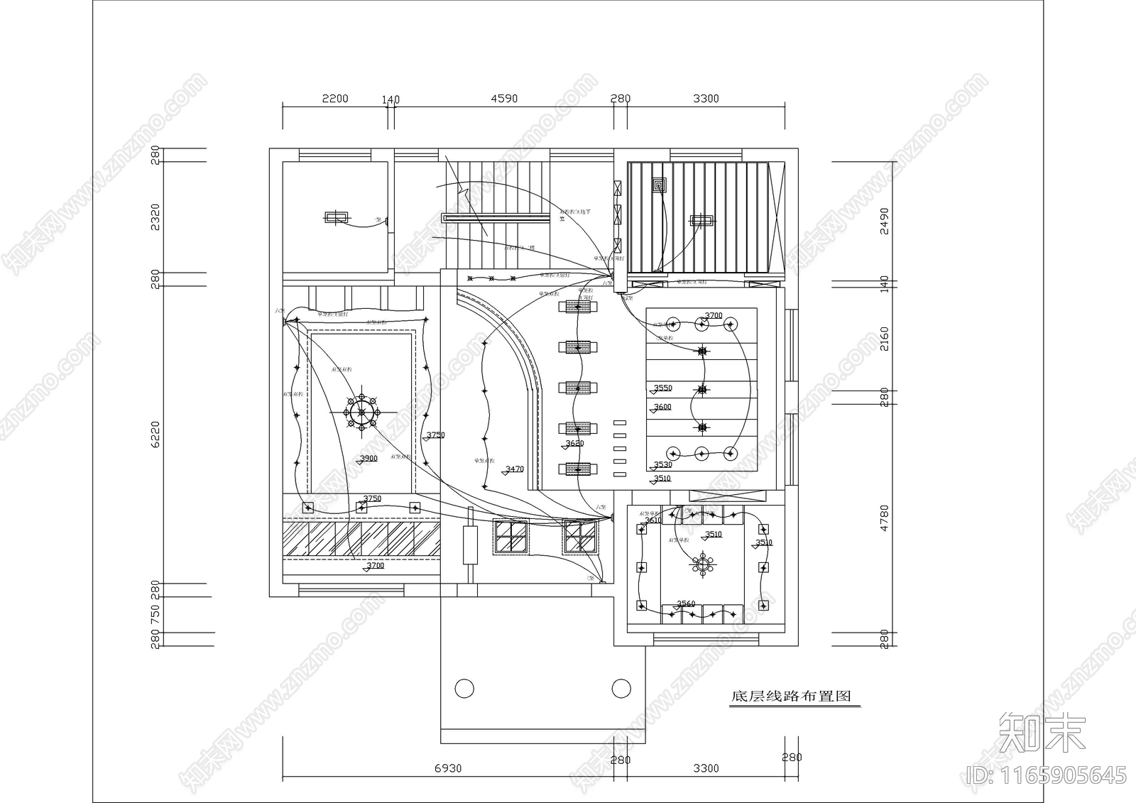 现代别墅建筑cad施工图下载【ID:1165905645】