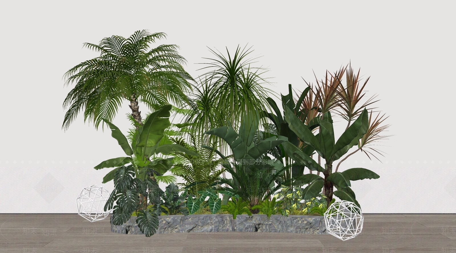 植物组合SU模型下载【ID:1165910191】