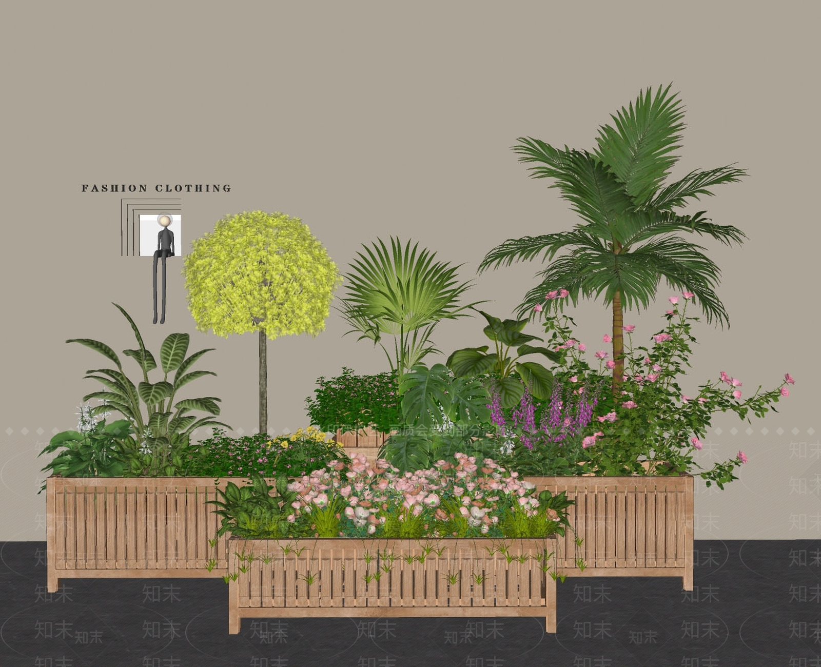 植物组合SU模型下载【ID:1165912300】