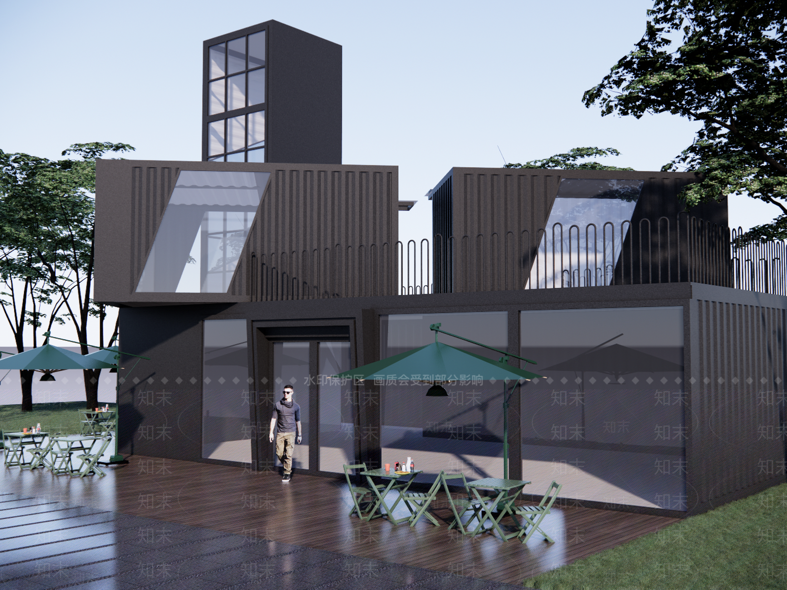 现代商场建筑SU模型下载【ID:1165914522】