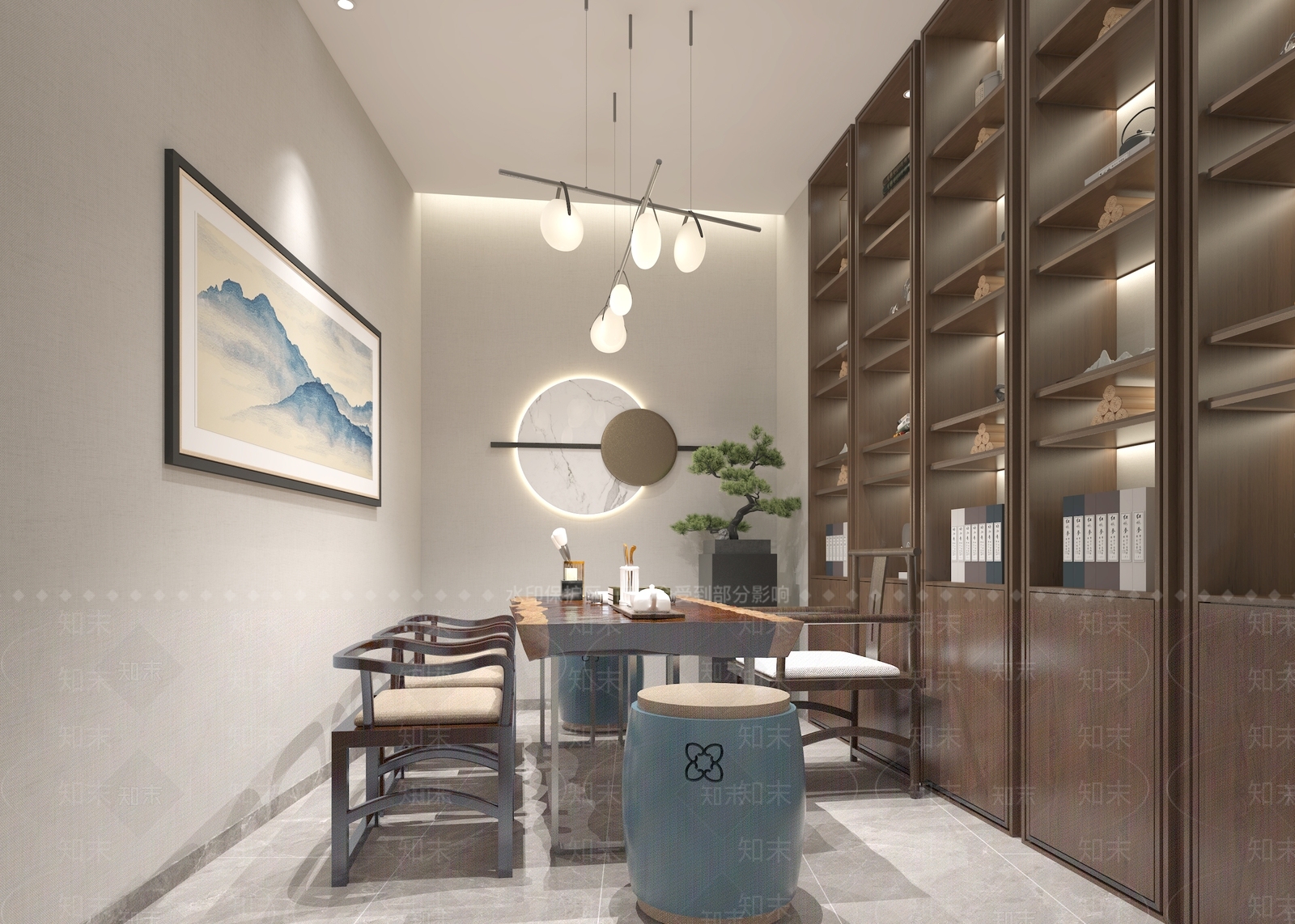 新中式茶餐厅3D模型下载【ID:1165914323】