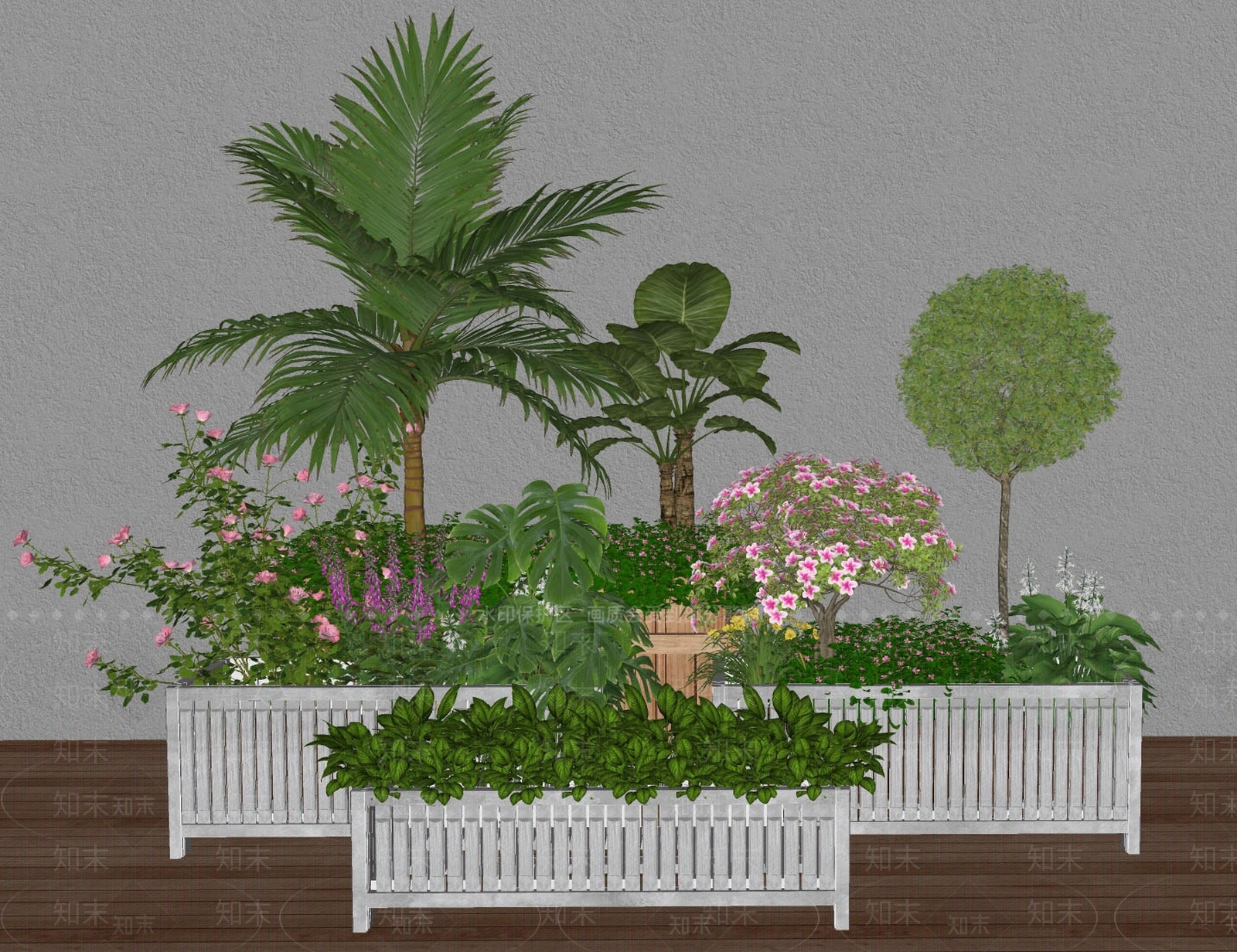 植物组合SU模型下载【ID:1165914710】