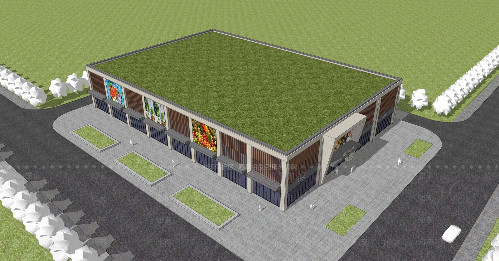 现代农贸市场SU模型下载【ID:1165920731】