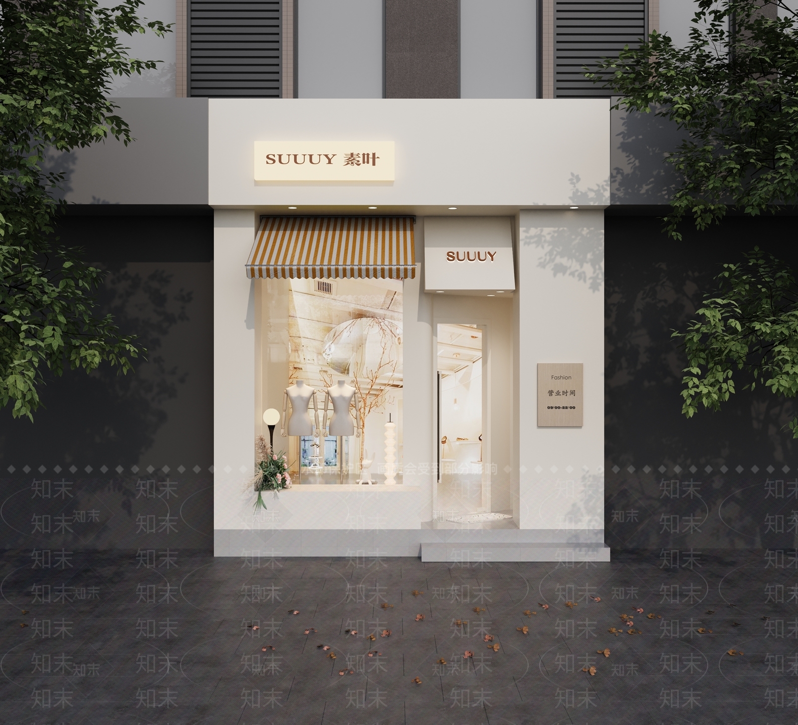 法式奶油服装店3D模型下载【ID:1165921885】