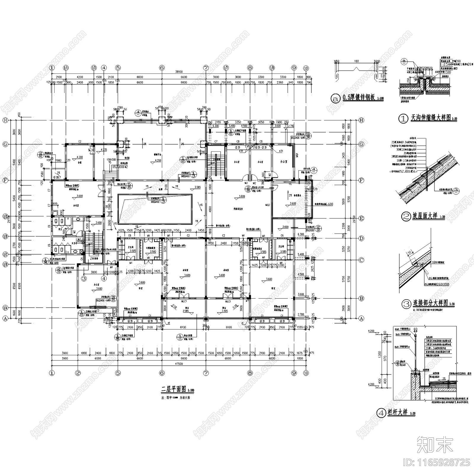 现代幼儿园建筑cad施工图下载【ID:1165928725】
