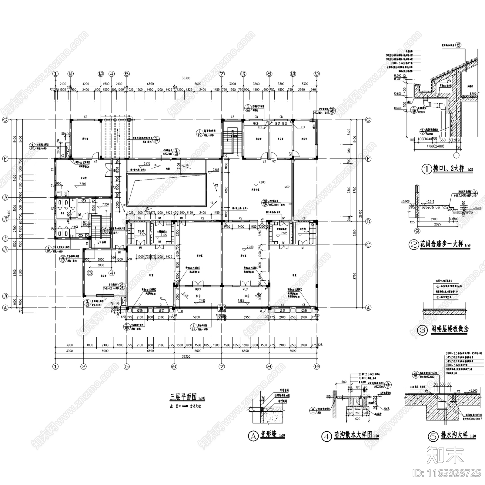 现代幼儿园建筑cad施工图下载【ID:1165928725】