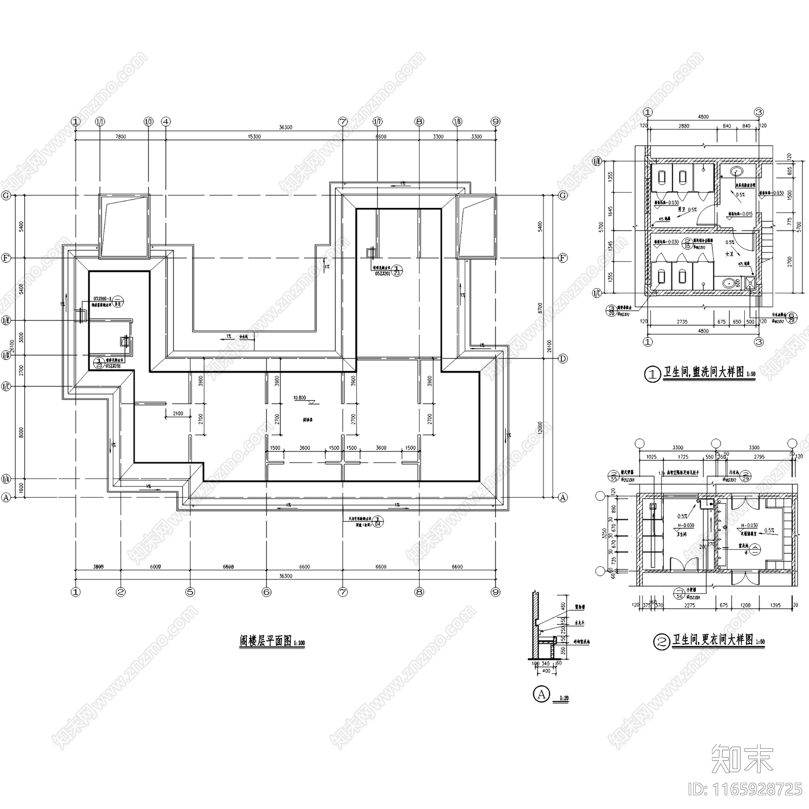 现代幼儿园建筑cad施工图下载【ID:1165928725】